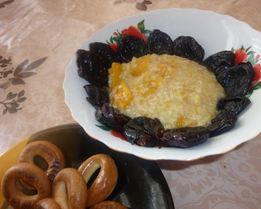 Постная каша с тыквой