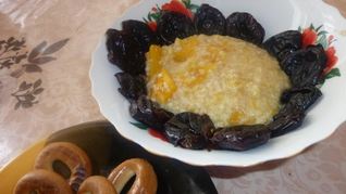Постная каша с тыквой