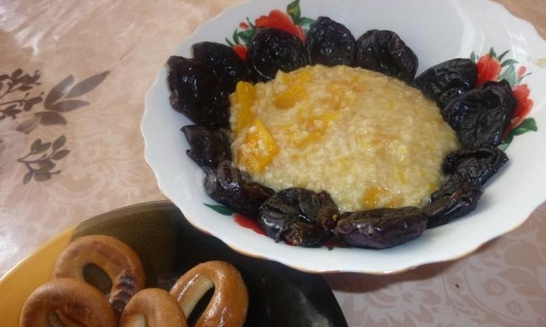 Рецепт постной каши с тыквой