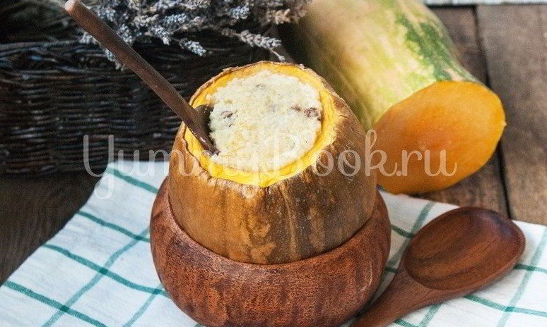 Рецепт пшенной каши в тыкве