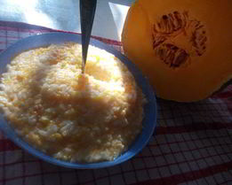 Солнечная каша из тыквы с рисом