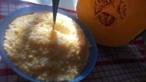 солнечная каша из тыквы с рисом