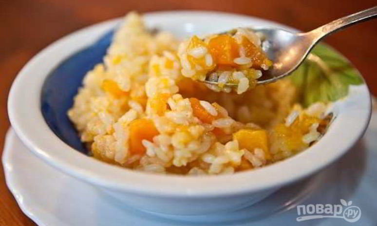 Рецепт тыквенной каши с рисом