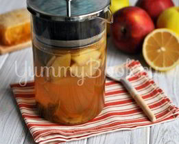 Имбирный чай с яблоками и мятой