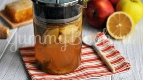 имбирный чай с яблоками и мятой