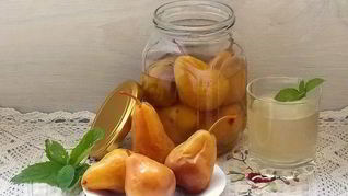 Груши в мятном сиропе