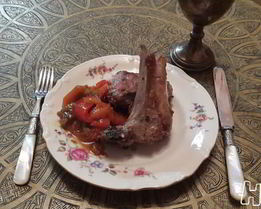 Баранина на кофейных зернах