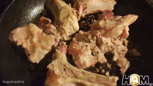 баранина на кофейных зернах