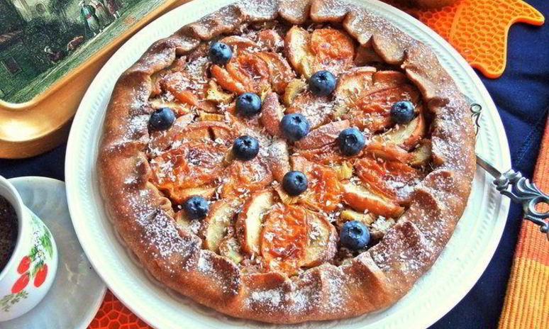 Рецепт галеты по-летнему на кофейном тесте