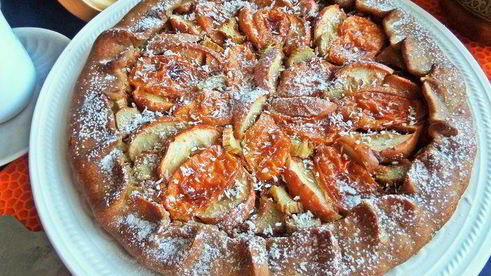 галета по-летнему на кофейном тесте