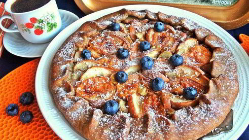 галета по-летнему на кофейном тесте