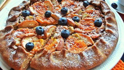 галета по-летнему на кофейном тесте