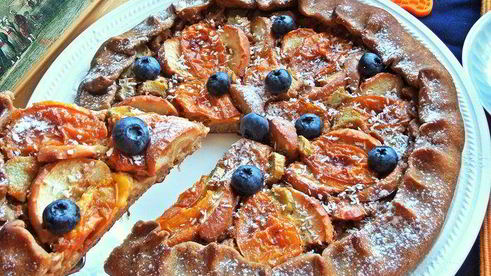 галета по-летнему на кофейном тесте