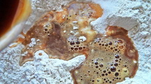 галета по-летнему на кофейном тесте