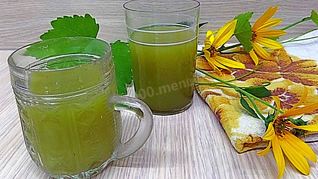 Прохладительный напиток из виноградных листьев