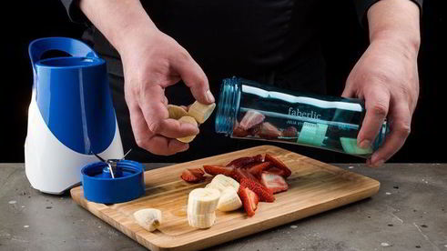 фруктово-творожный смузи с семенами чиа