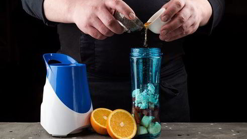 фруктово-творожный смузи с семенами чиа