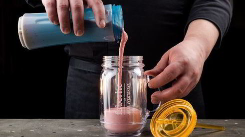 фруктово-творожный смузи с семенами чиа