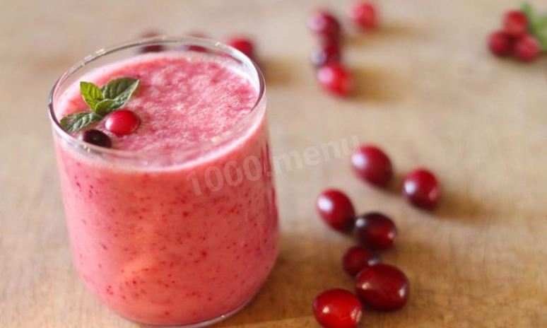 Рецепт клюквенного смузи