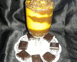 Яркий тыквенно-шоколадный смузи