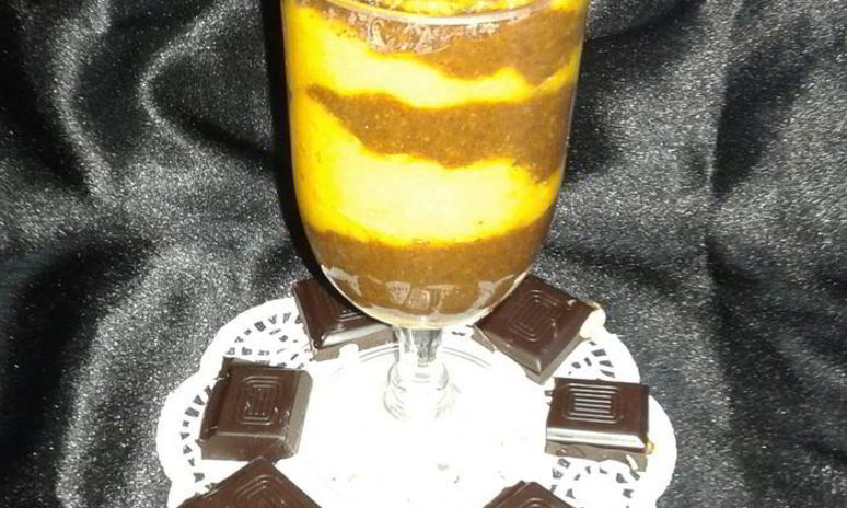 Рецепт яркого тыквенно-шоколадный смузи