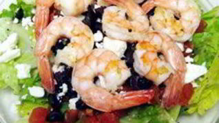 Греческий салат с креветками