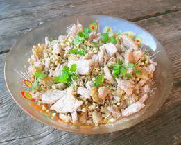 Салат из зеленой гречки