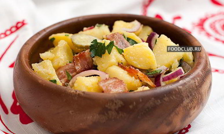 Рецепт картофельного салата с красным луком