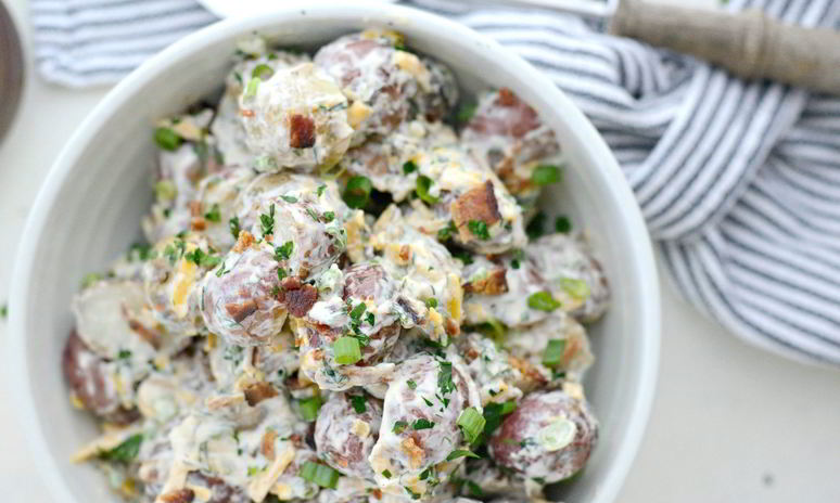 Рецепт салата из картофеля и бекона