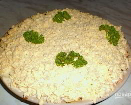 Салат из картофеля с копченой горбушей