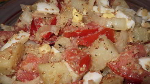 теплый картофельный салат