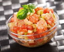Легкий креветочный салат