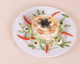 Нежный салат-коктейль с креветками