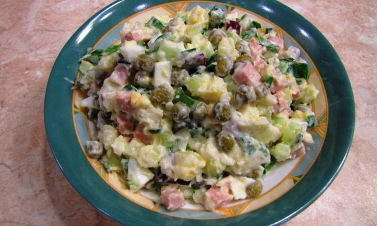 Рецепт оливье, просто оливье