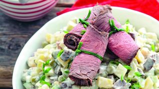 Оливье с ростбифом