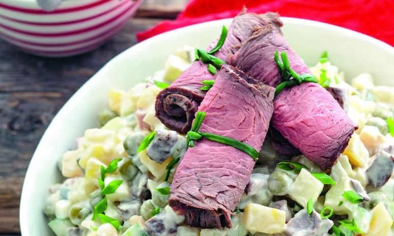 Рецепт оливье с ростбифом