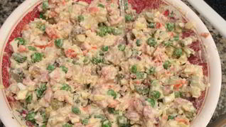 Оливье с сосисками