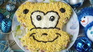 Салат Обезьянка оливье