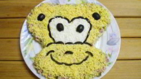 салат обезьянка оливье