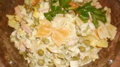 салат оливье с макаронами