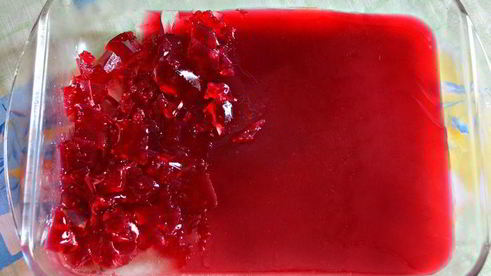 рыбный салат со свекольным желе