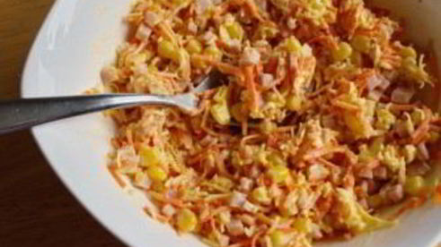 салат для тарталеток с ветчиной