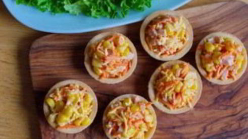 салат для тарталеток с ветчиной