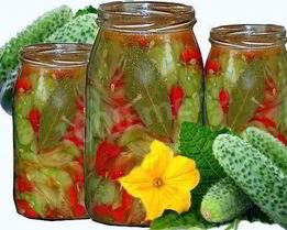 Салат из огурцов и болгарского перца на зиму