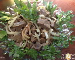 Салат из печени по-корейски