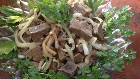 салат из печени по-корейски