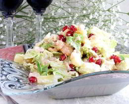 Салат из пекинской капусты с креветками