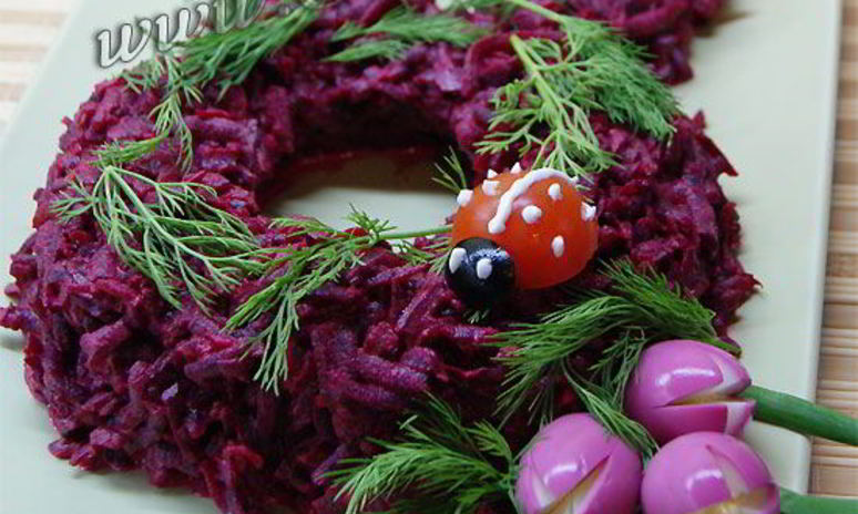 Рецепт салат к 8 марты