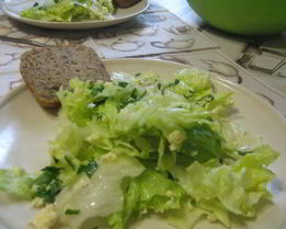 Французский зеленый салат Мимоза