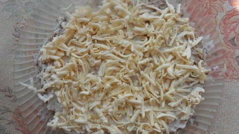 салат мимоза с горбушей